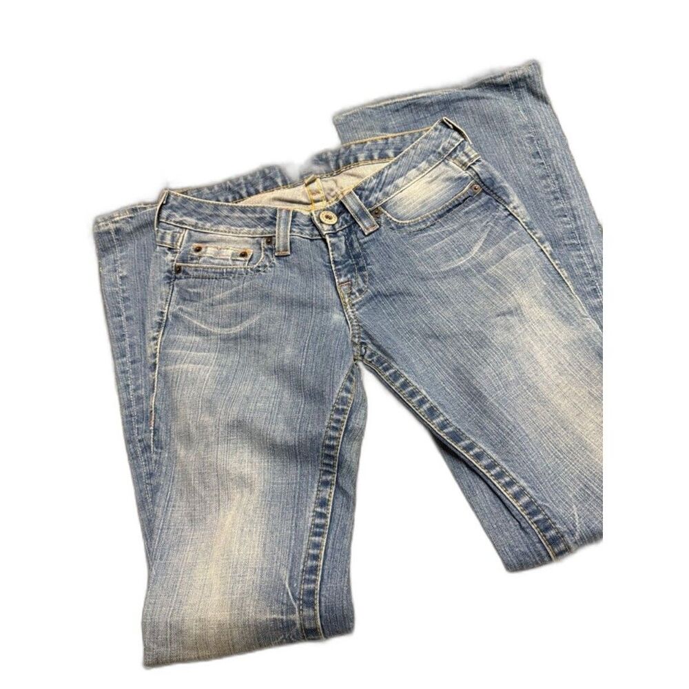 bebe Faded Light Blue flare Jeans